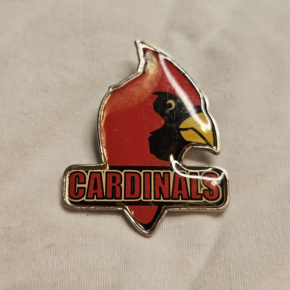 Vintage Cardinals Red and Yellow Small Pin